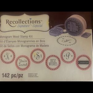 Reflections monogram wood stamp kit